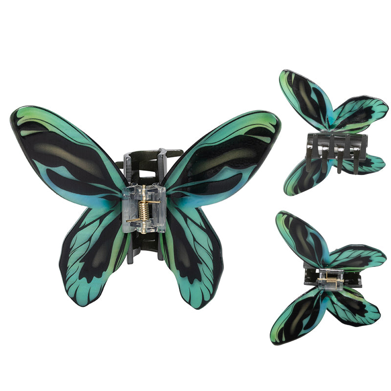 Blue-green Morpho Butterfly Hair Claw Beauty Gift