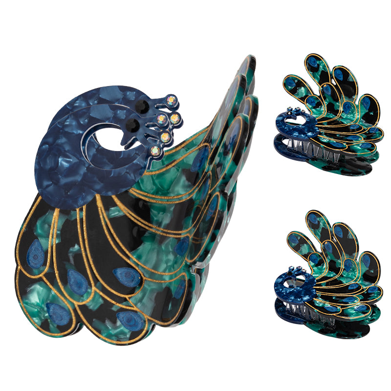 Peacock Animals Hair Claw Beauty Gift