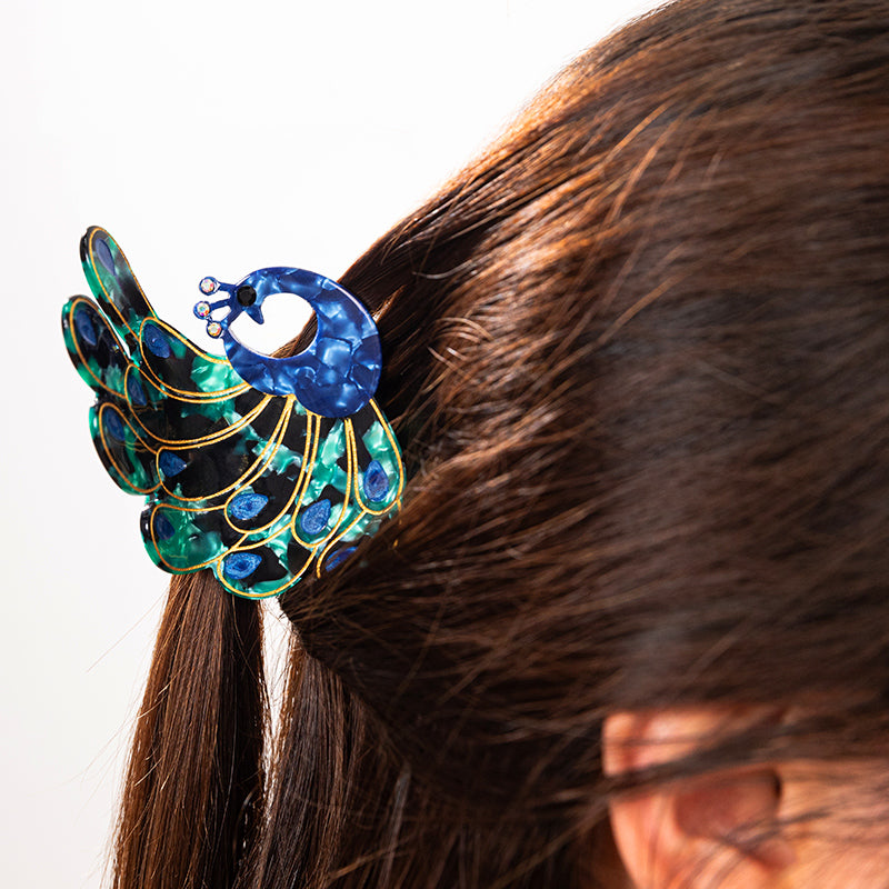 Peacock Animals Hair Claw Beauty Gift