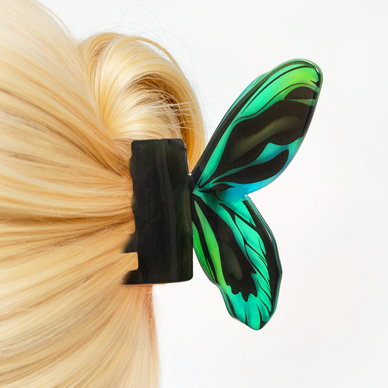 Blue-green Morpho Butterfly Hair Claw Beauty Gift