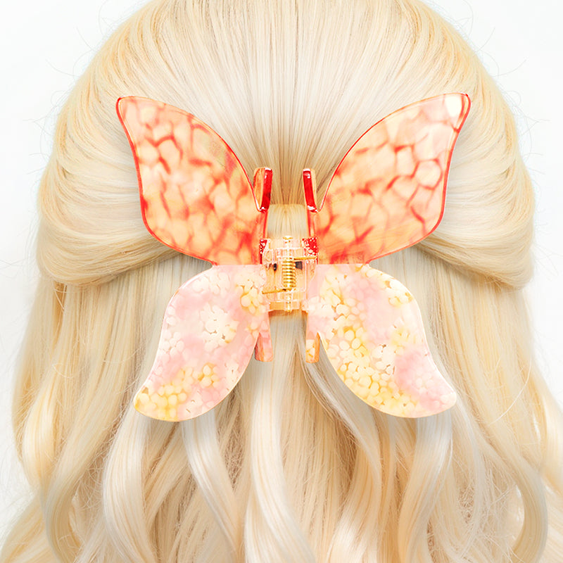 Pink Butterfly Hair Animal Claw Beauty Gift