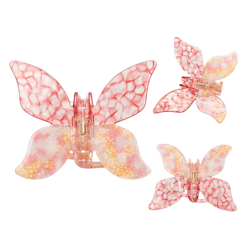 Pink Butterfly Hair Animal Claw Beauty Gift