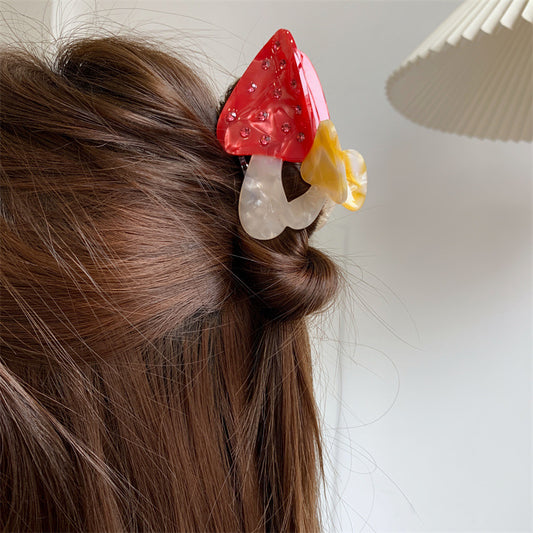 Mushroom Natural Hair Claw Beauty Gift