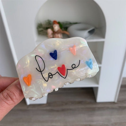 Heart Love Hair Claw Beauty Gift