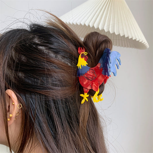 Rooster Animal Hair Claw Beauty Gift