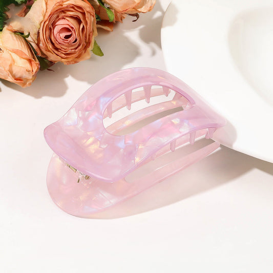 Drive Safe Lay Down Clip Solid Acetic acid Color Hair Claw Daily OOTD Beauty Gift