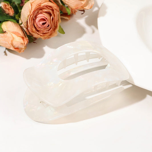 Drive Safe Lay Down Clip Solid Acetic acid Color Hair Claw Daily OOTD Beauty Gift
